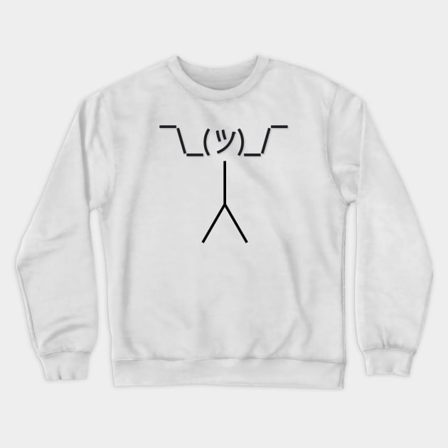 ASCII Shrug Shrugging Emoji Emoticon shirt Crewneck Sweatshirt by Spark of Geniuz